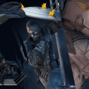 Capitan America Escultura / Modelo a escala de resina para armar y pintar o lista para coleccionar