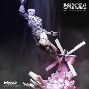 Black Panther Escultura / Modelo a escala de resina para armar y pintar o lista para coleccionar